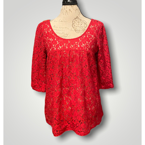 Red Lacy Francesca’s Collection, Blue Rain